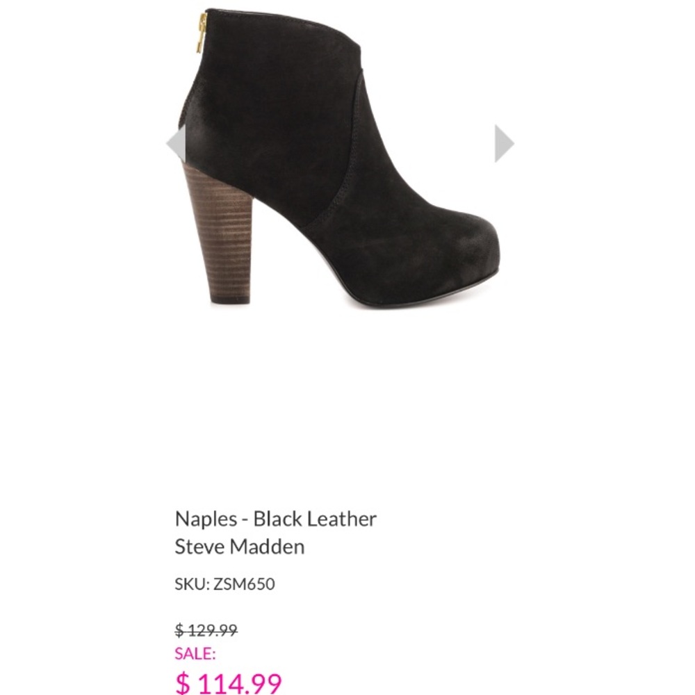 Steve Madden Platform Bootie Zipper Back - image 4