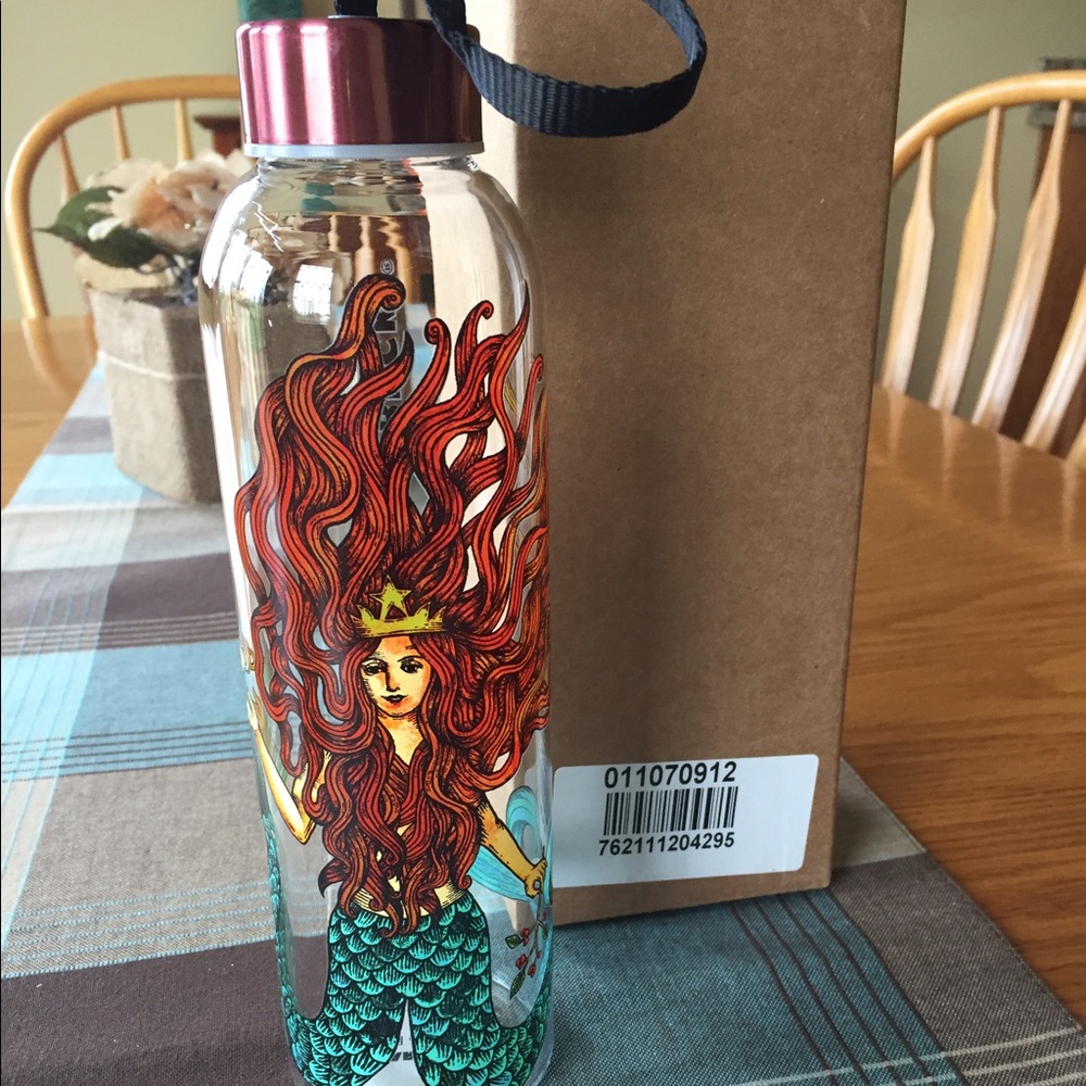 Starbucks siren Glass Water bottle 2017 new!
