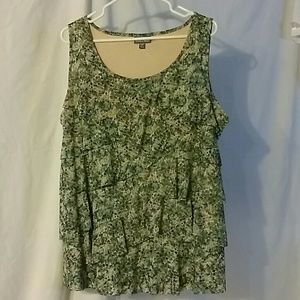 Flattering ruffled tank top