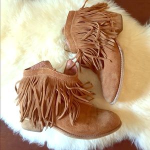 Suede Fringe Jeffrey Campbell Ankle Booties