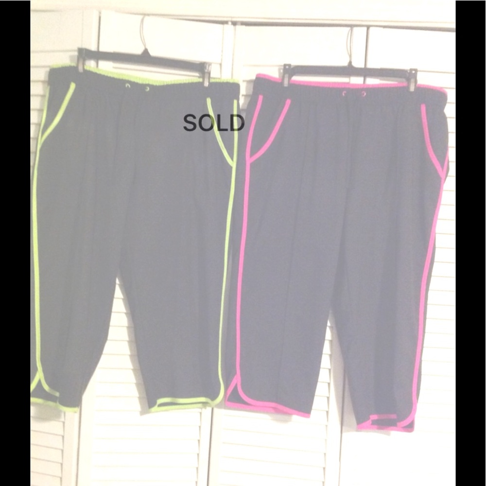 NeonTrimCropPants Set.  (SOLD)