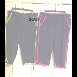 NeonTrimCropPants Set.  (SOLD)