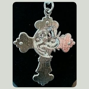 unbranded Jewelry - Silver Plated Cross Sun Moon Pendent and Chain unbranded Jewelry - Silver Plated Cross Sun Moon Pendent and Chain