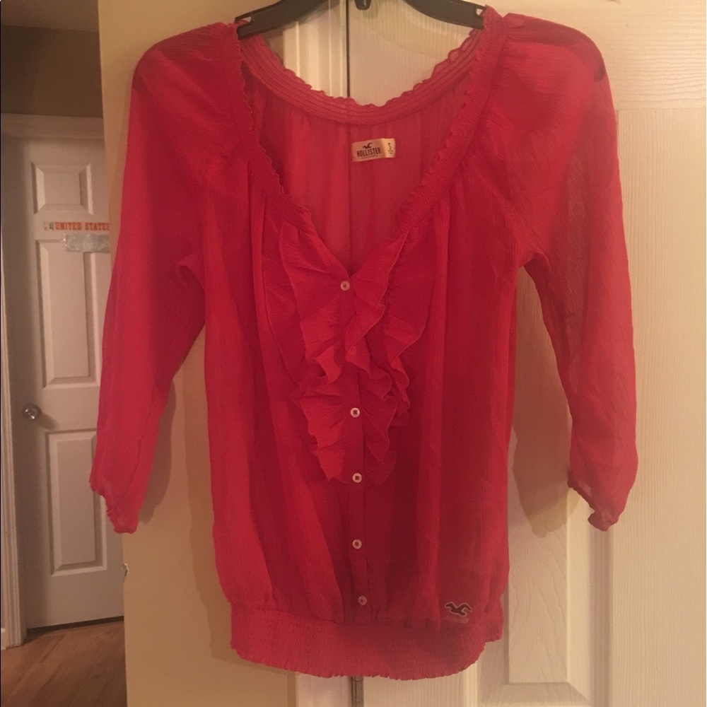 Hollister pink blouse, size small