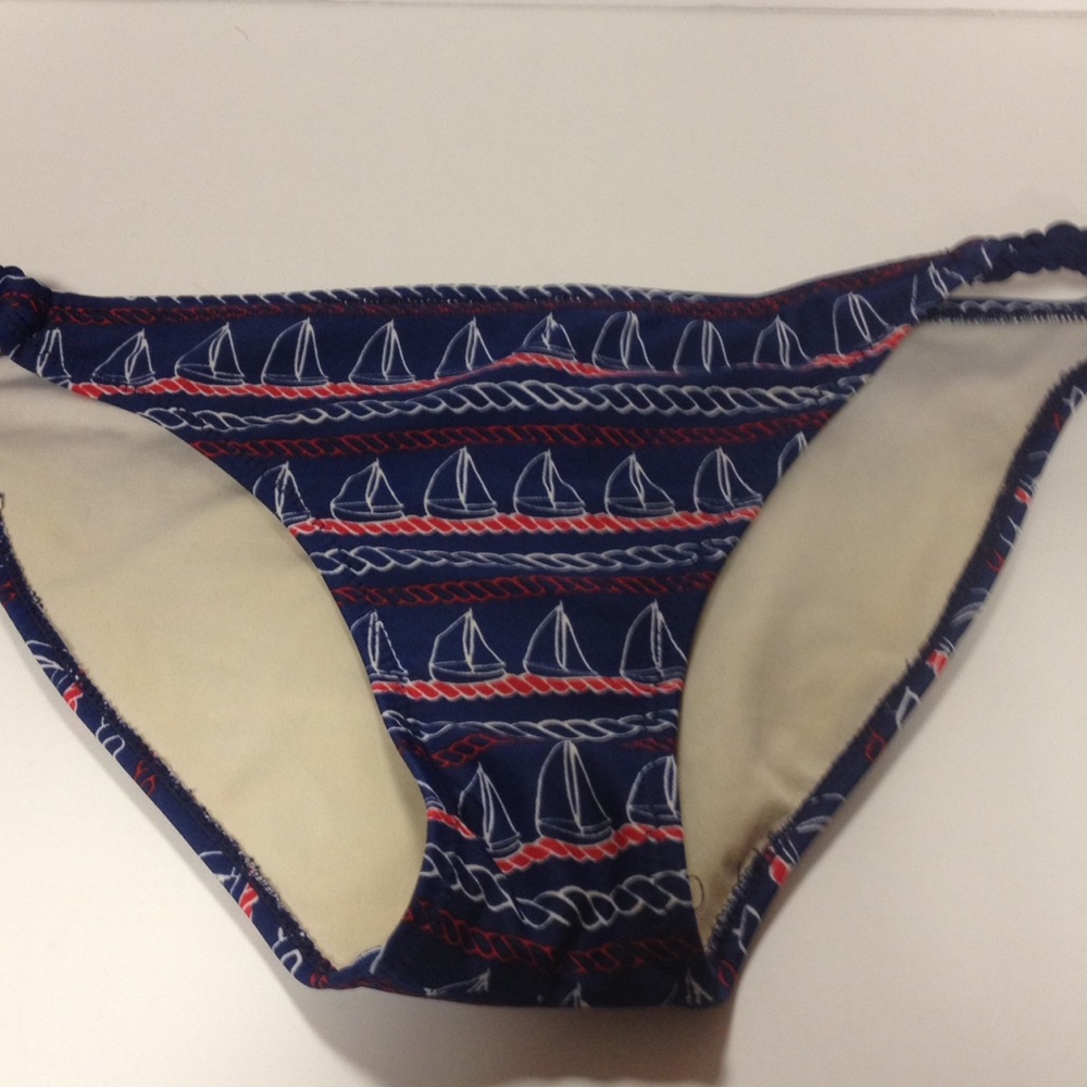 Forever 21 swim bottom blue sailboats large