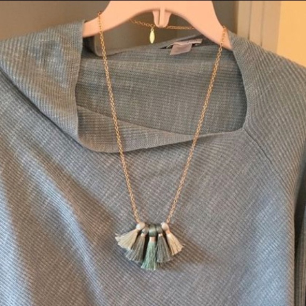 Miss Ivy Pearl Five Tassel Necklace