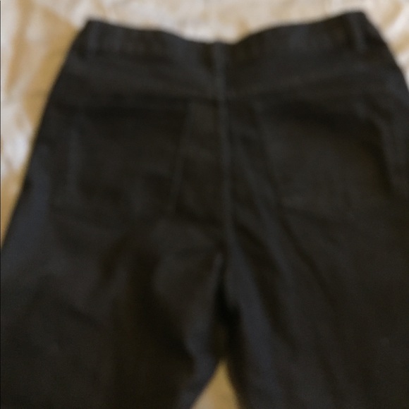 Basic editions black straight leg jeans. Zip up - Picture 3 of 3