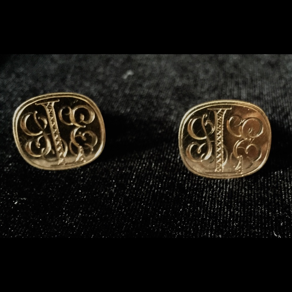 Vintage 14k Solid Gold Cuff Links 16g elegant