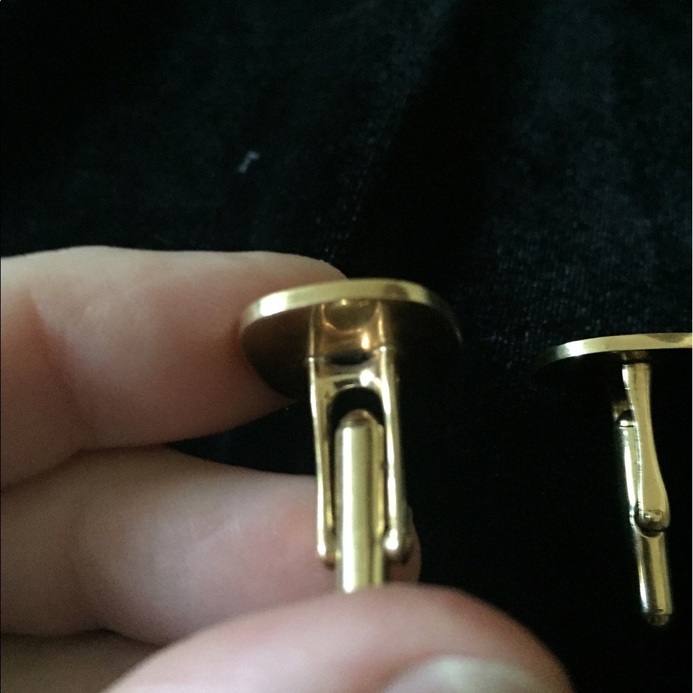 Vintage 14k Solid Gold Cuff Links 16g elegant - Picture 3 of 7