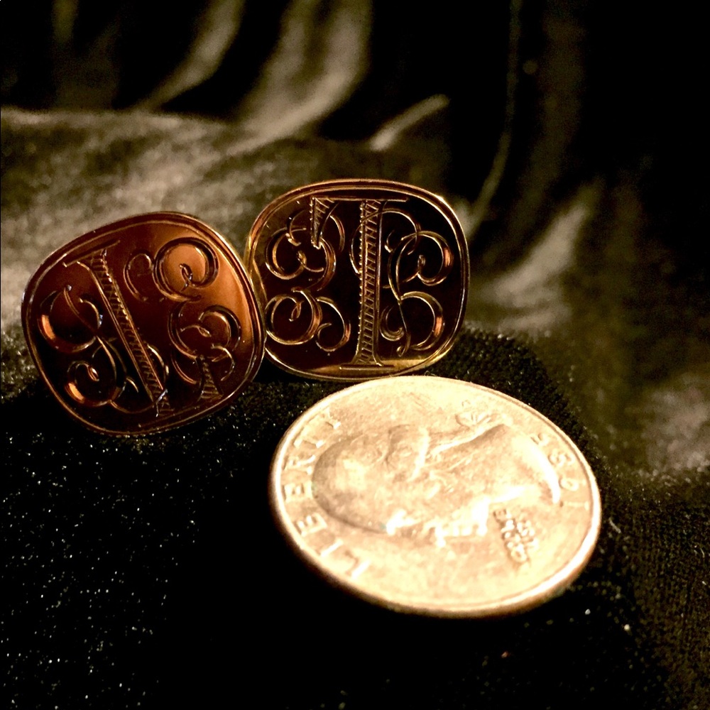Vintage 14k Solid Gold Cuff Links 16g elegant - Picture 7 of 7