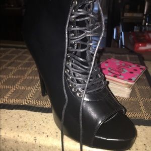 Sexy patent leather boots