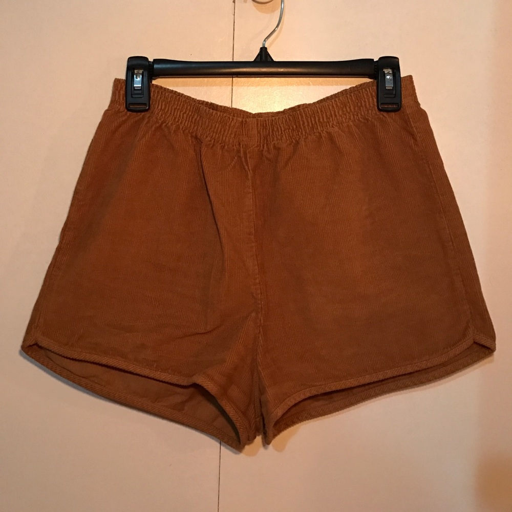 American apparel high waisted tan shorts