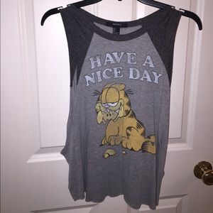 cute two toned grey muscle tank