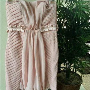 BCBGeneration Blush Pink Strapless Dress