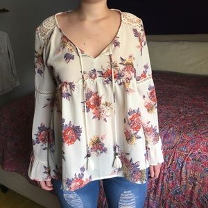 Bohemian Floral Blouse