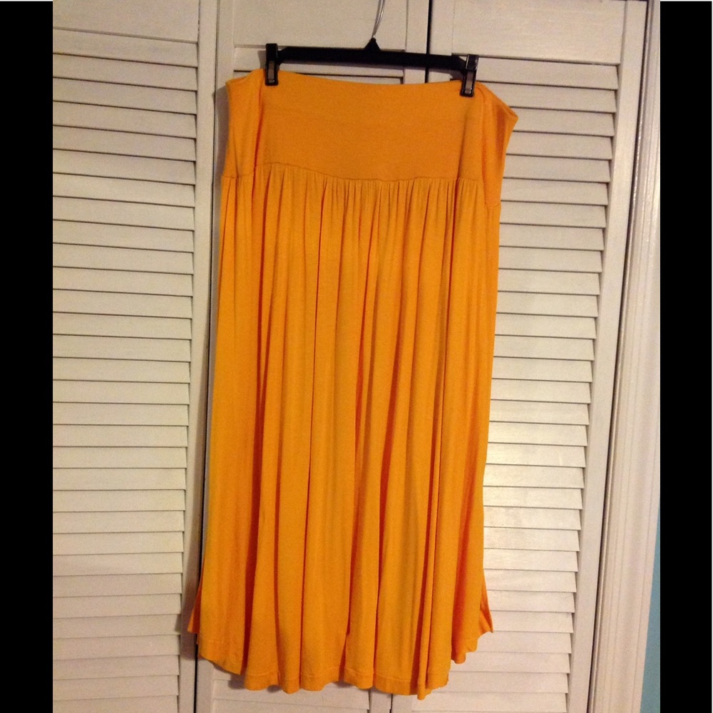 Pretty Color (Orangina) Midi Skirt