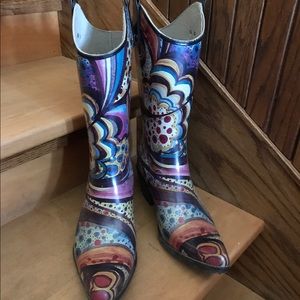 Cowboy rain boots