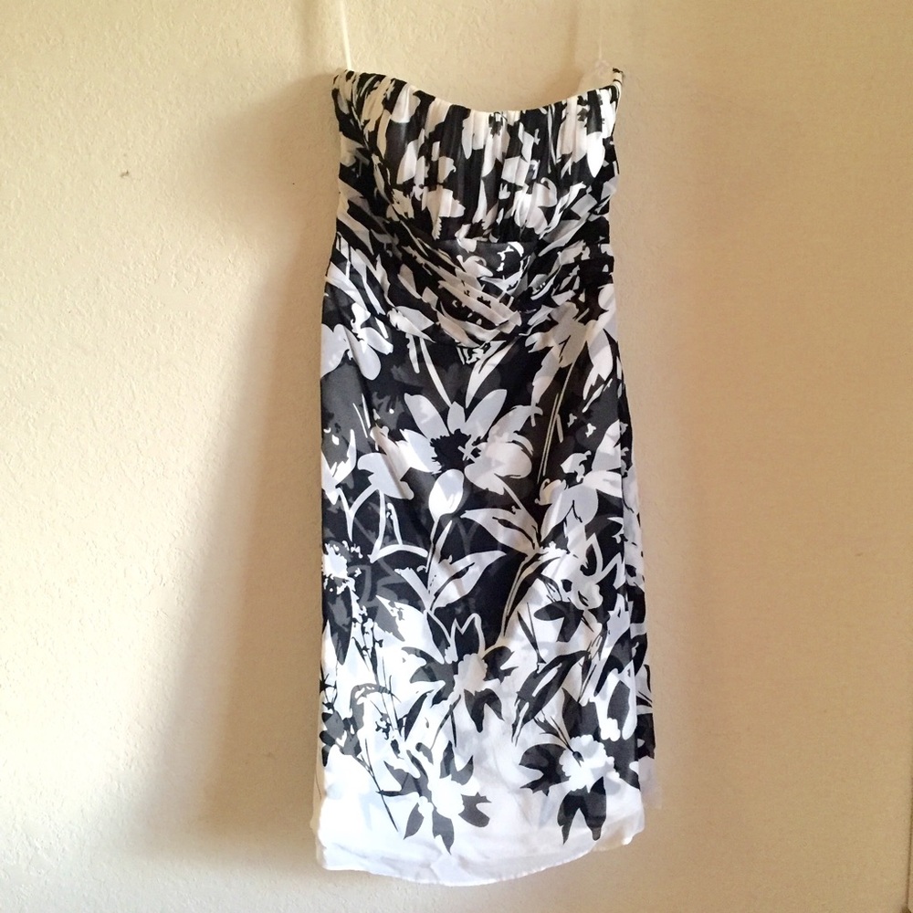 Strapless White House Black Market Dress