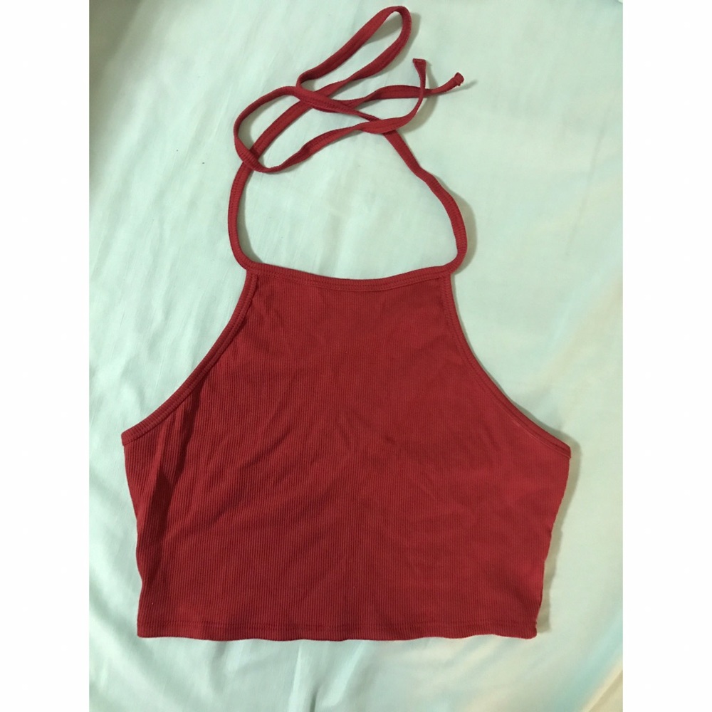 Red Halter crop top