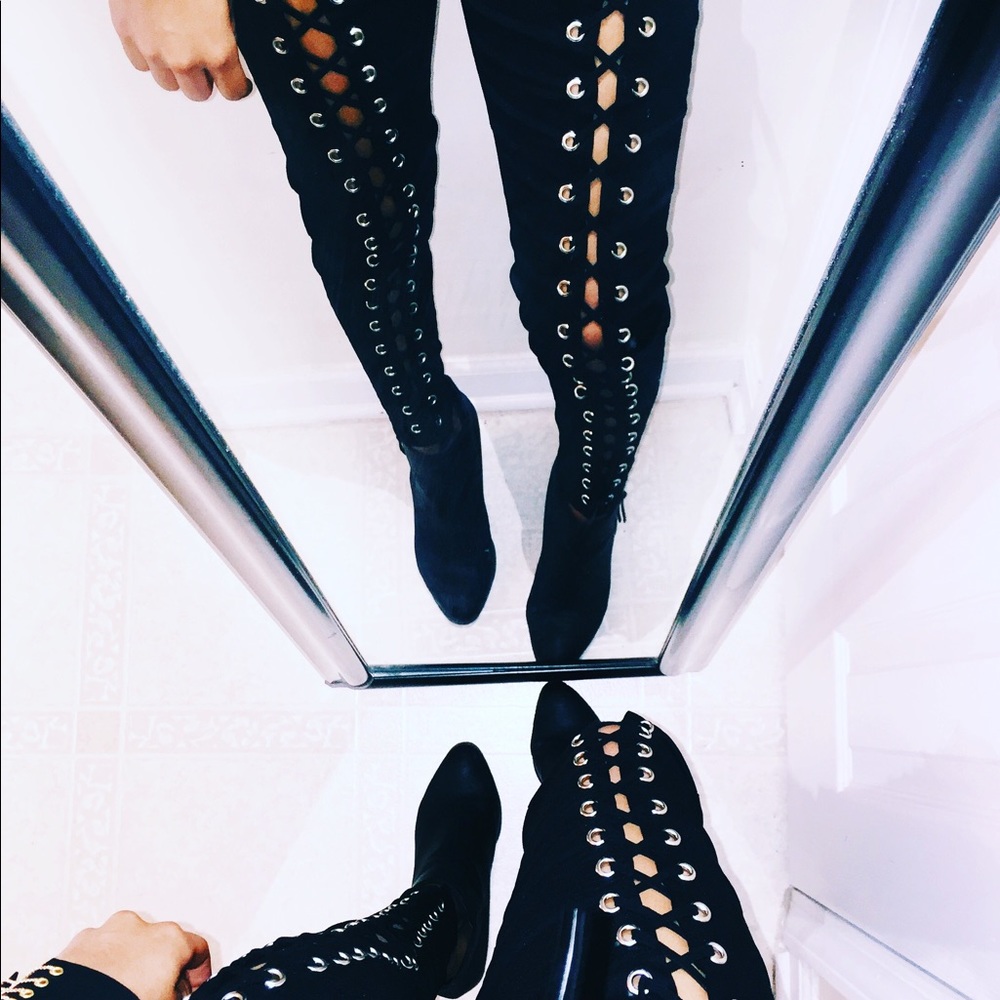 Fashion nova lace up pants