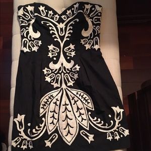 French Connection Strapless Sweetheart Cut Dress