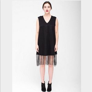 🕶 American Apparel fringe little black dress NWT
