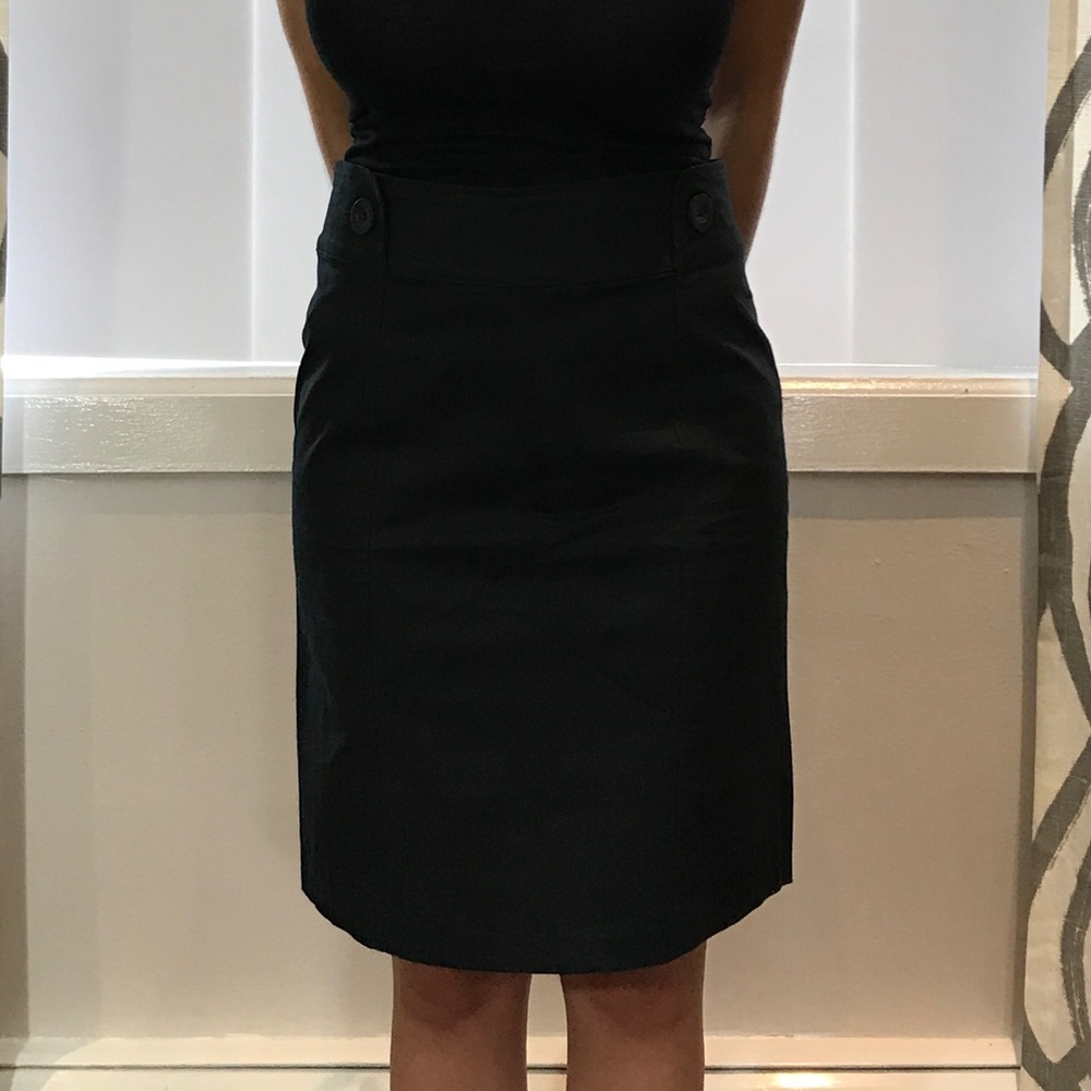 Black Pencil Skirt with back slit