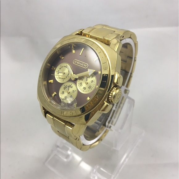 Gold tone Coach watch - Picture 2 of 4