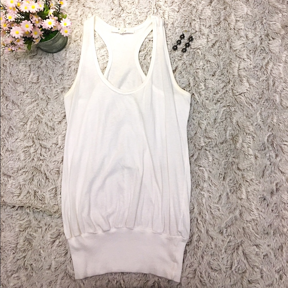 White Racerback Tank Top