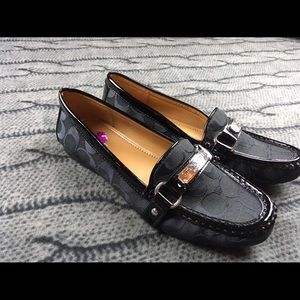 Black Coach shoes 8 1/2 loafers slips on NWOT