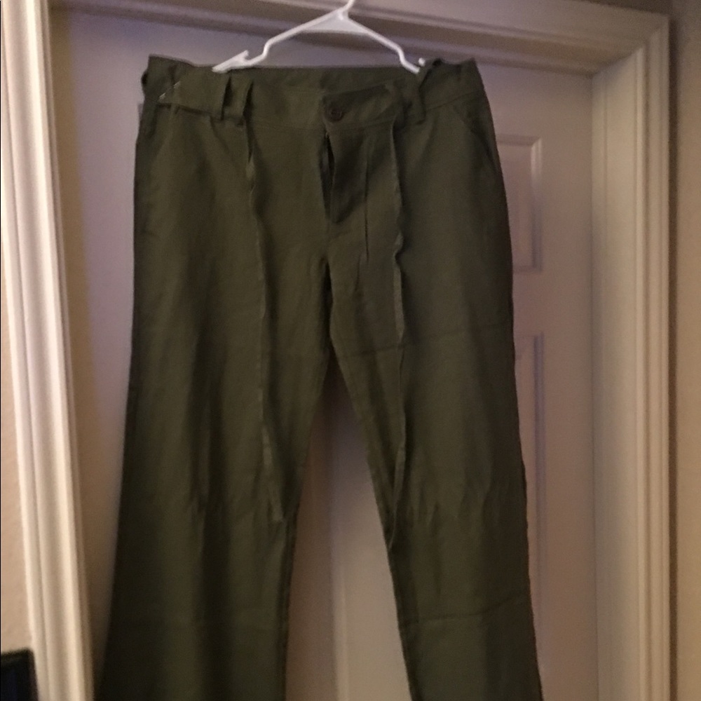 Brand New Olive Green Linen Pants
