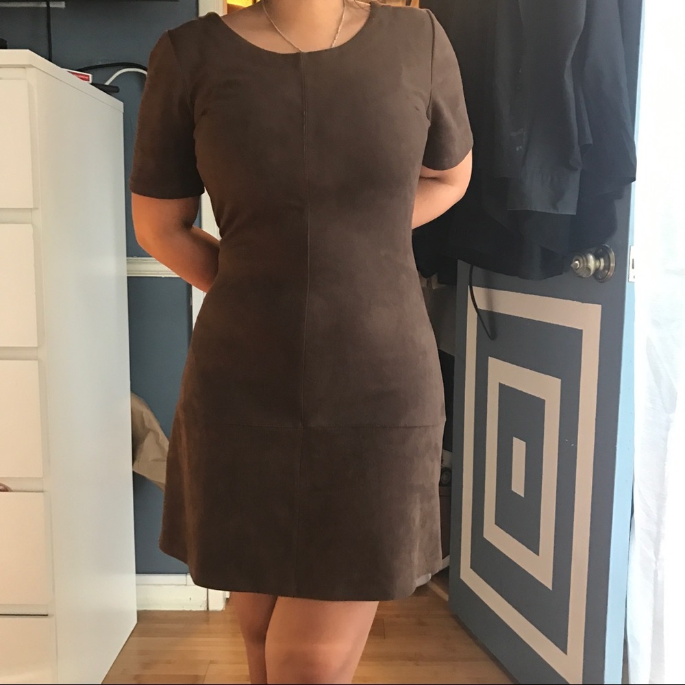 Brown Suede Dress