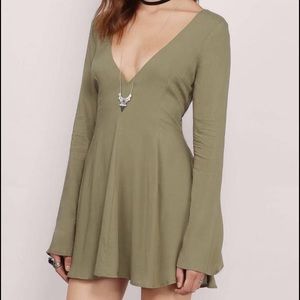 Tobi Olive Skater Dress
