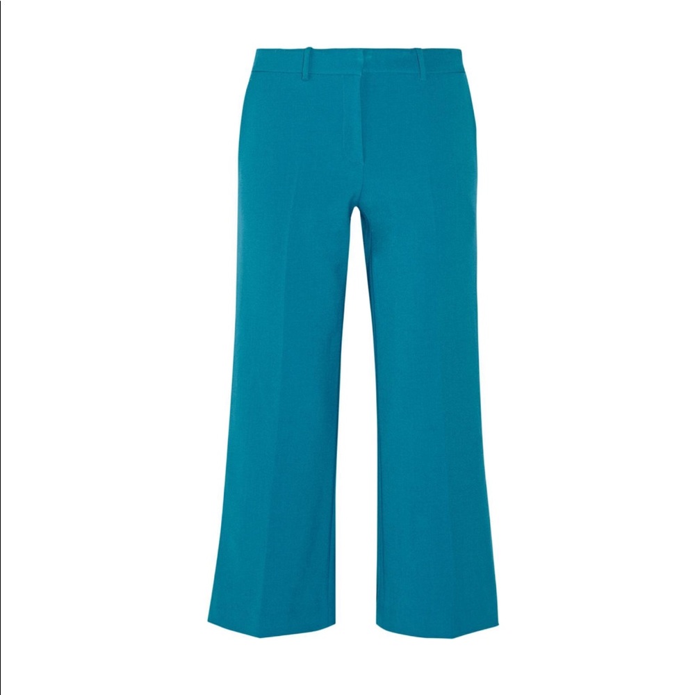 Theory Inza Cropped Wool-blend Wide-leg Pants