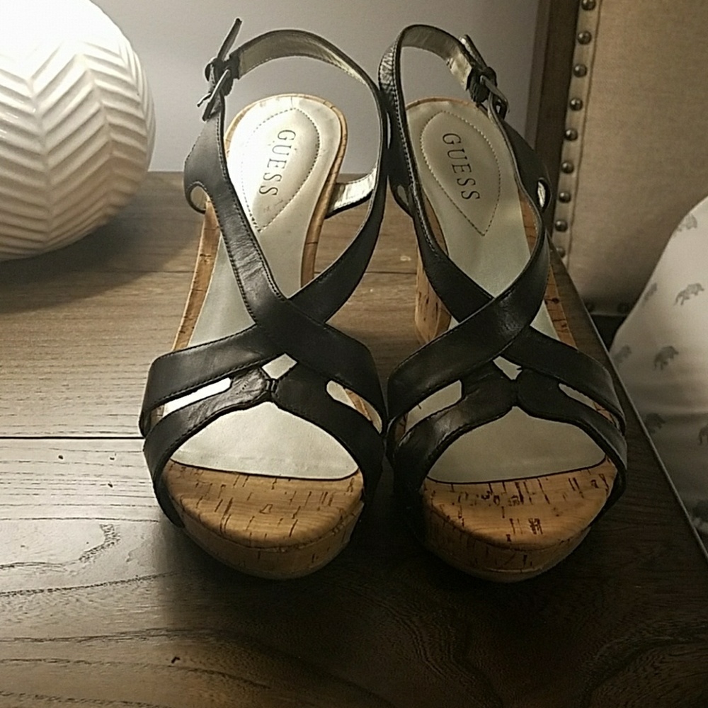 Guess strappy wedges