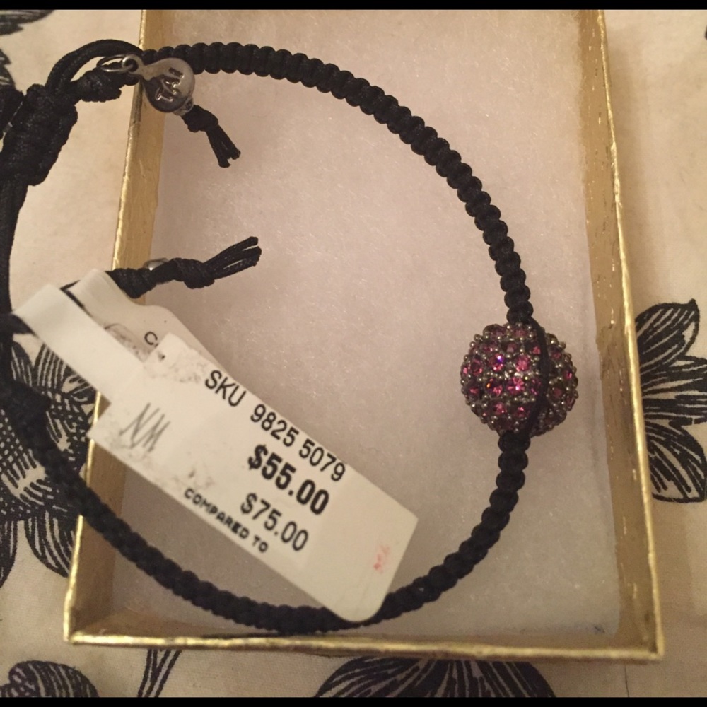 TAI amethyst purple crystal ball pull bracelet