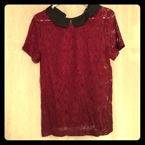 Forever 21 Lace Back Button-Up