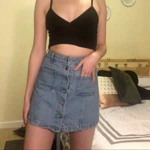 button up denim skirt! 💙