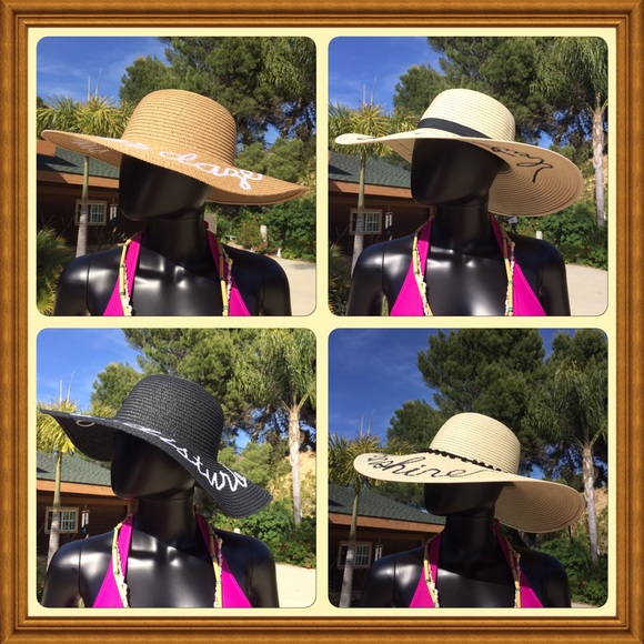 Embroidered Floppy Sun Hats - Picture 2 of 6