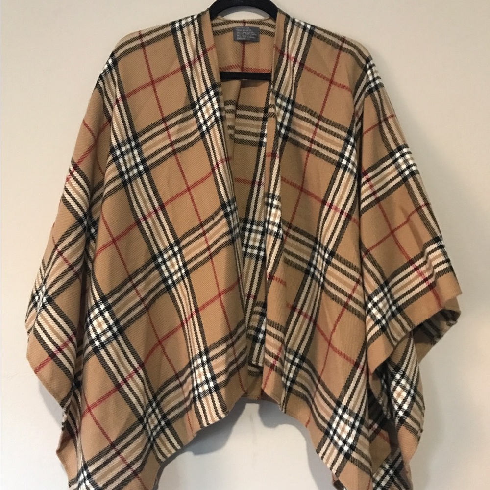Plaid Sweater/Poncho