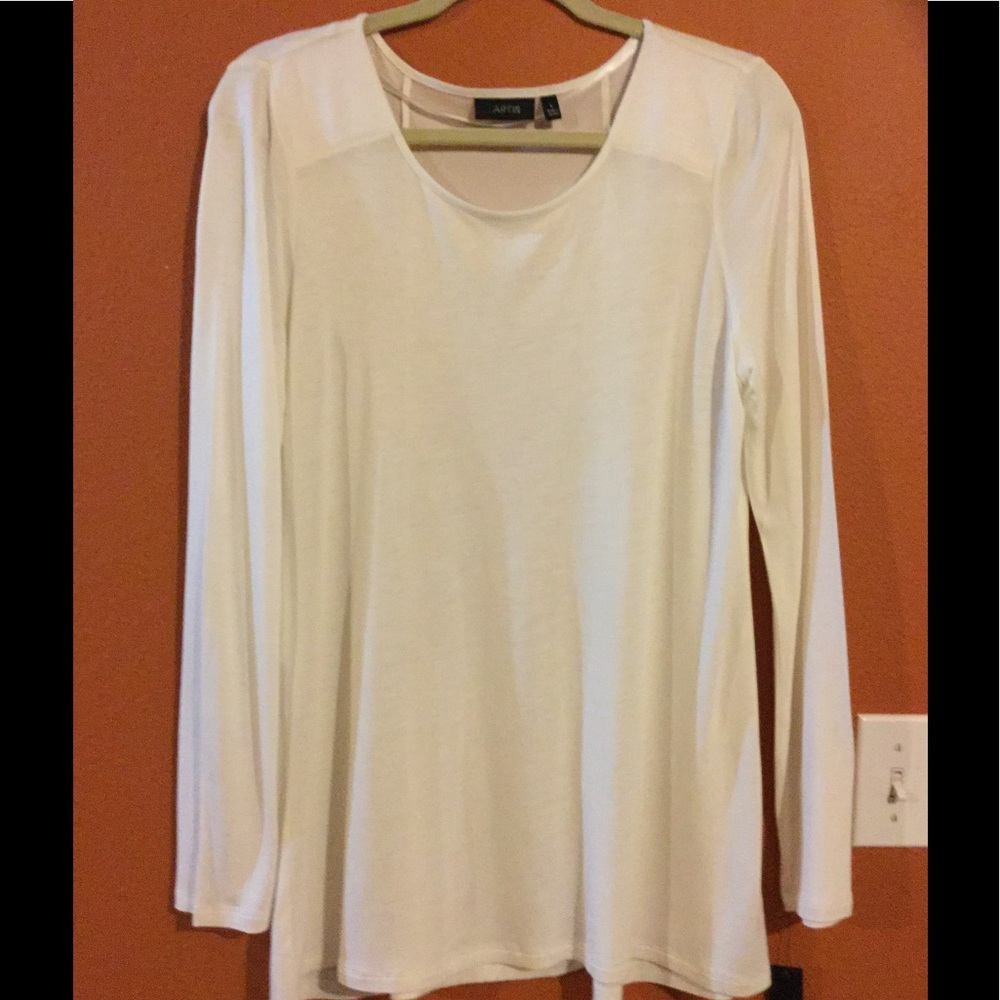 Super Soft Apt 9 Cream Tunic Top NWT / large