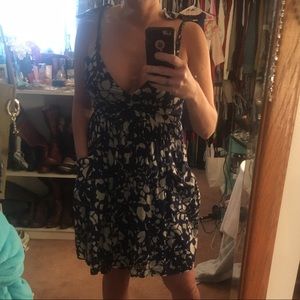 American eagle sundress 6 blue floral