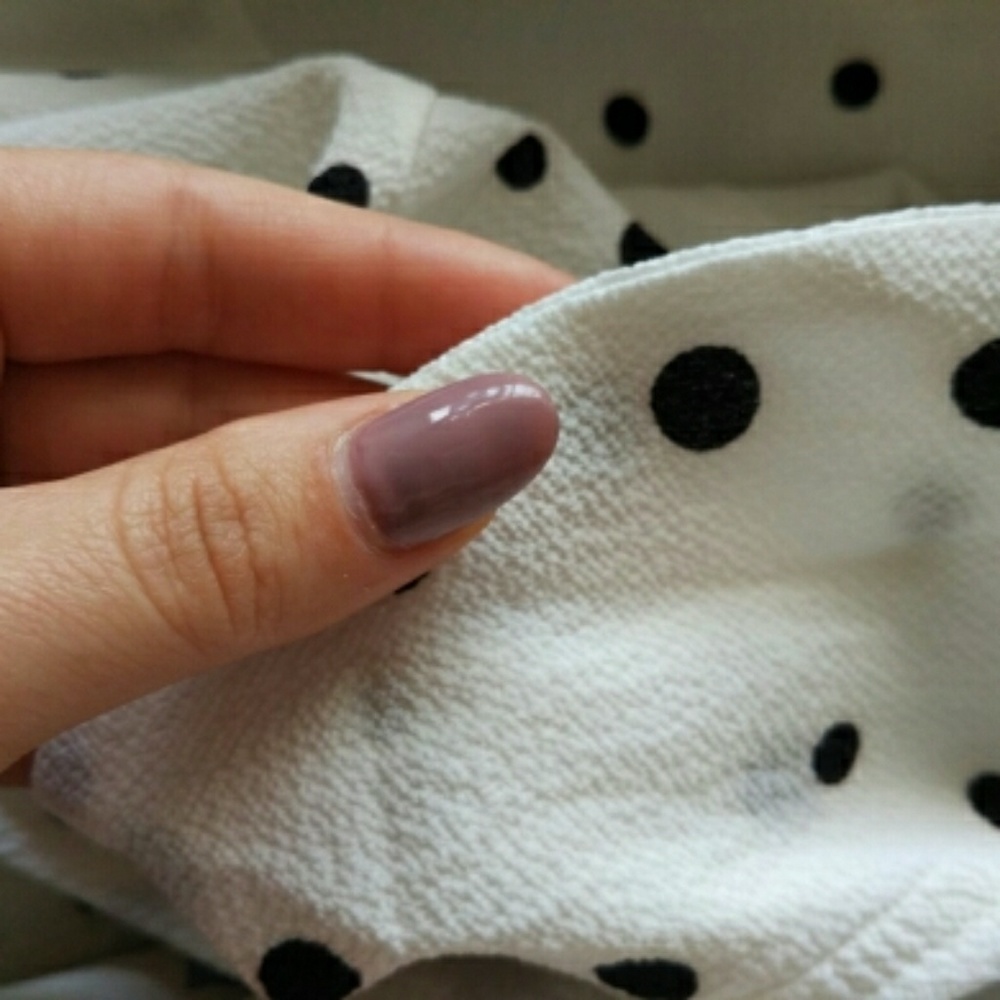 Polka Dot Cold Shoulder Wrap Dress - Picture 4 of 5