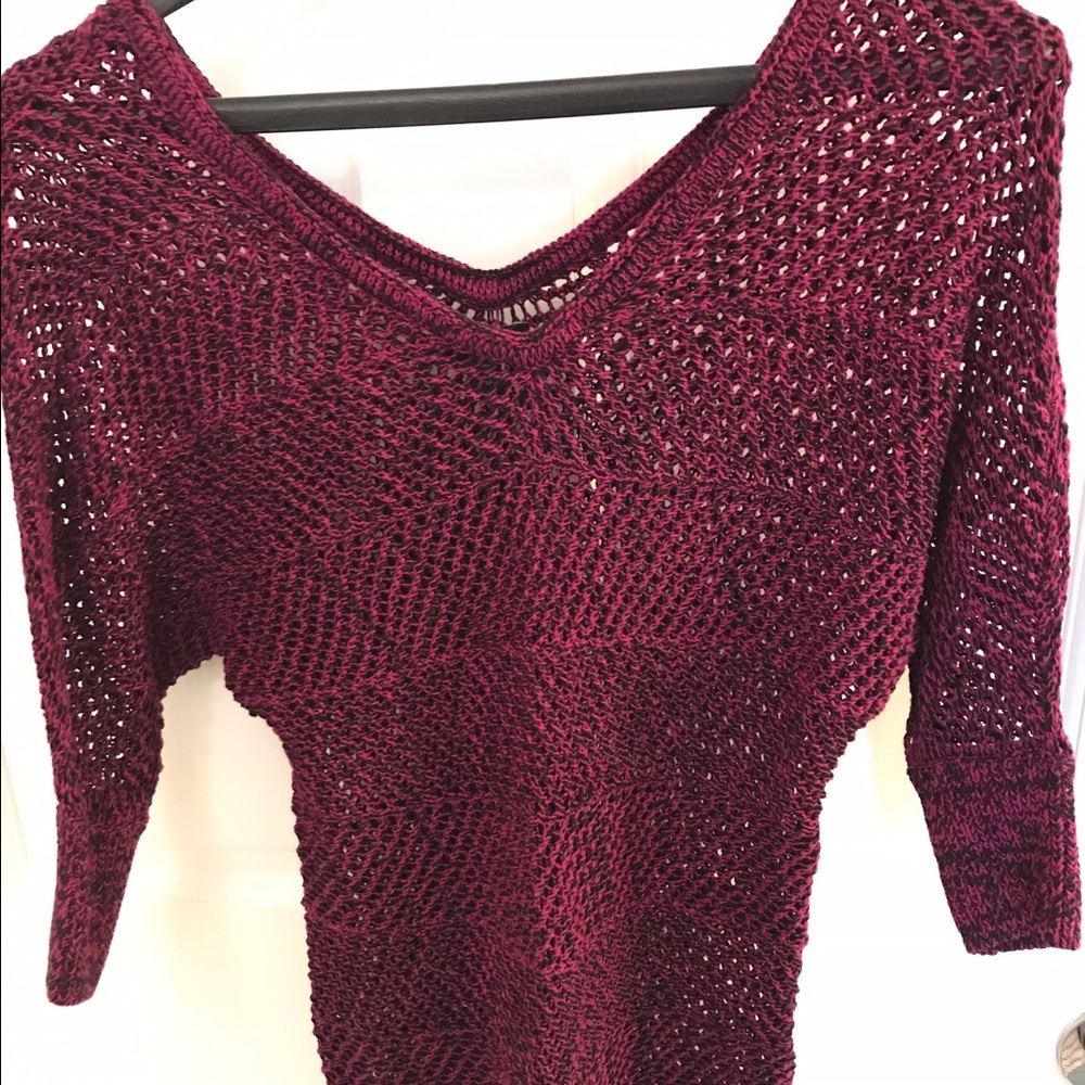 Express • Pink/Black marled sweater