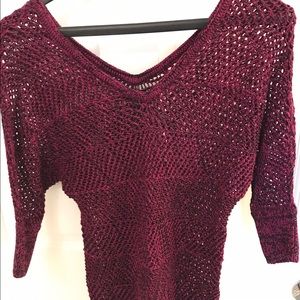 Express • Pink/Black marled sweater