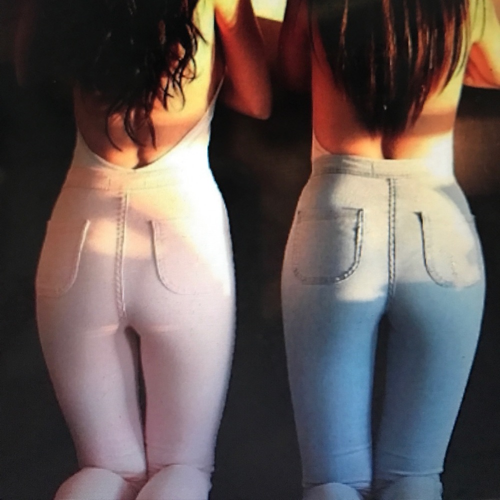 PINK AMERICAN APPAREL HIGH WAISTED JEANS