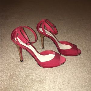 Peep toe high heel sandals