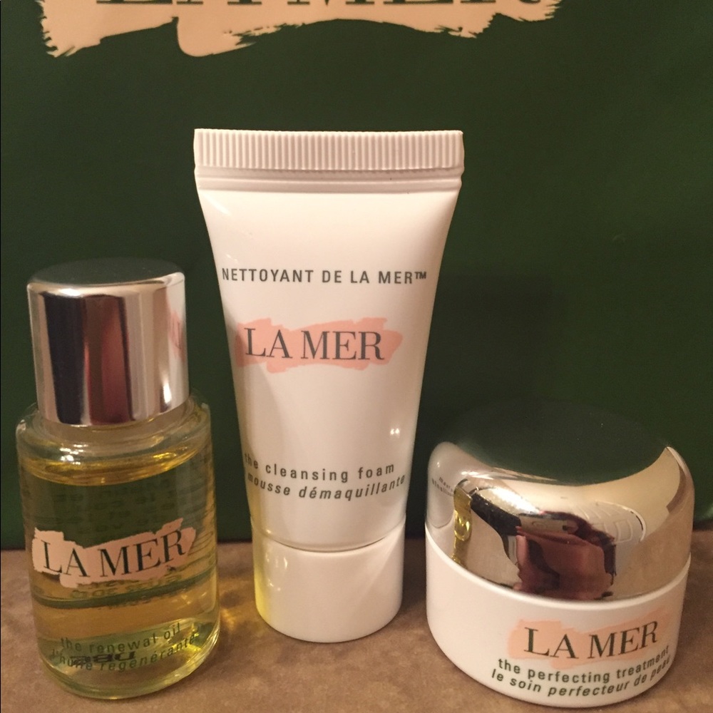 La Mer cleansing foam, perfecting treatment, oil
