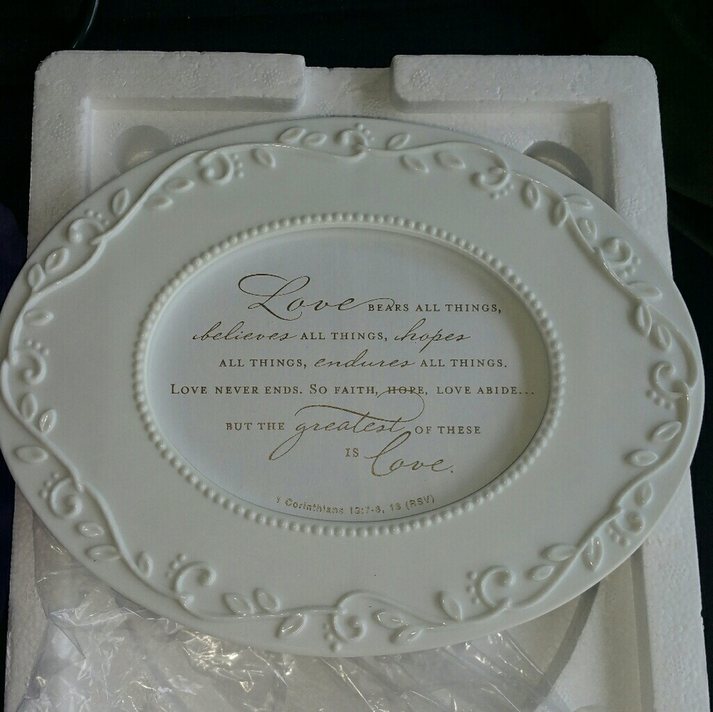 Frame with a saying or you can put a picture also.