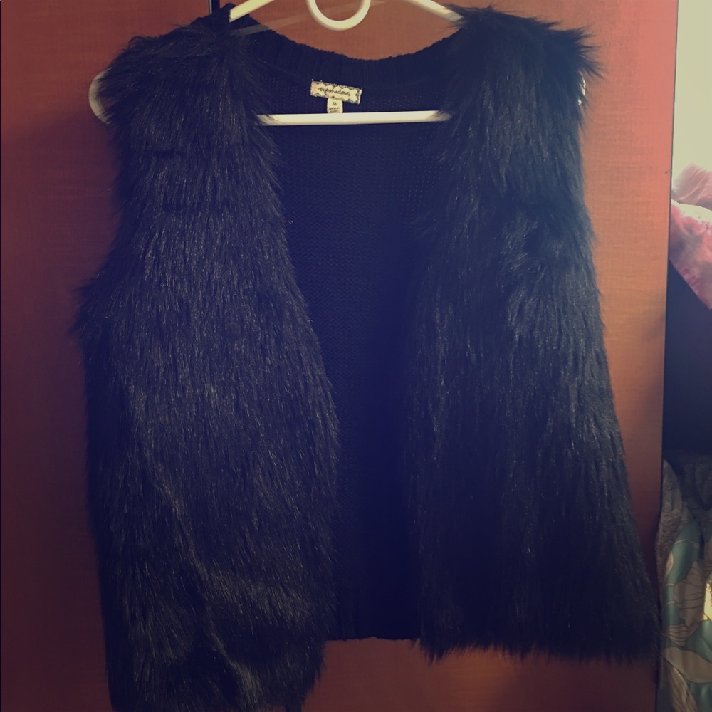 Faux fur vest